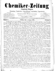 Chemiker-Zeitung Jg. 10 Nr. 2 (1886)