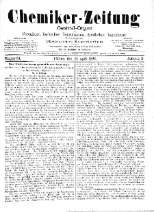 Chemiker-Zeitung Jg. 10 Nr. 34 (1886)