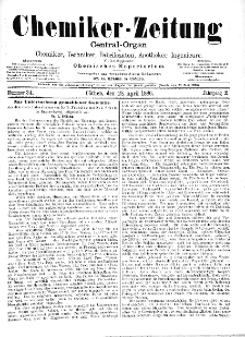 Chemiker-Zeitung Jg. 10 Nr. 34 (1886)