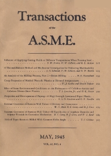 Transactions of the American Society of Mechanical Engineers vol. 67 no. 4 (1945)