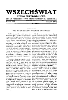 Wszechświat Pismo Przyrodnicze 1946 z. 1