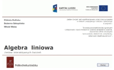 Algebra liniowa. Zestaw interaktywnych ćwiczeń.