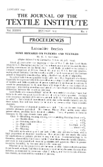 The Journal of the Textile Institute vol. 36 no. 1 1945