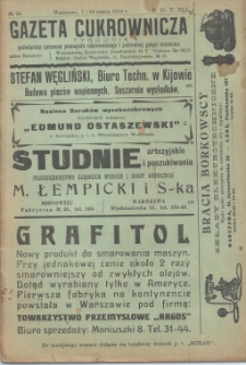 Gazeta cukrownicza R. 21, t. 41 nr 24 (1914)